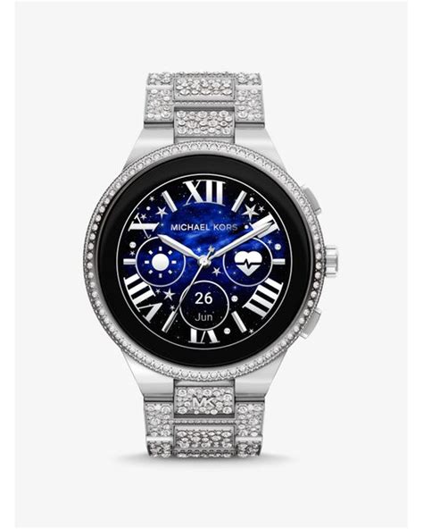 michael kors smartwatch silber strass|Gen 6 Camille Pavé Silver.